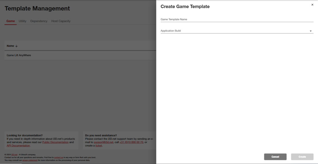 create game template